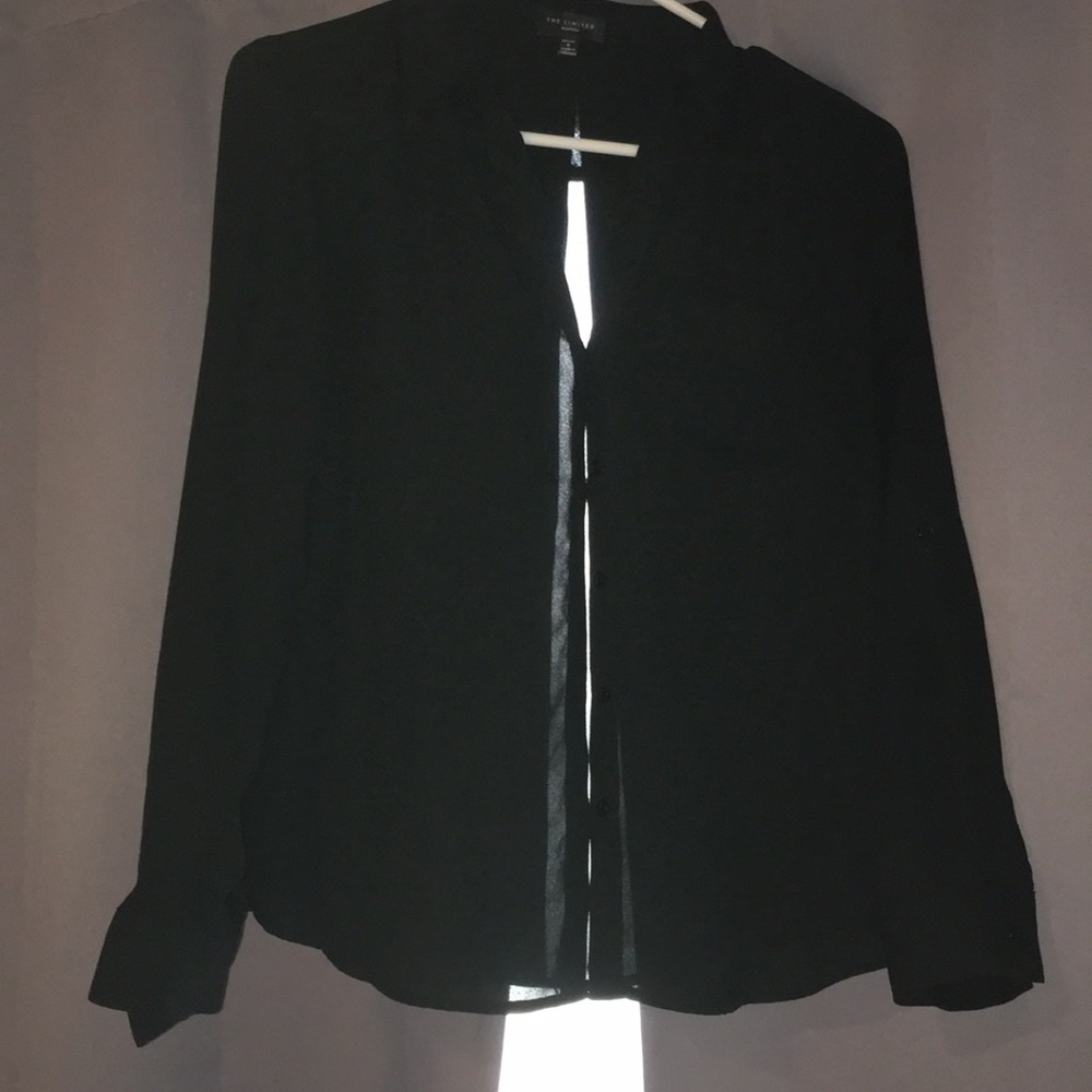 The limited black small petite blouse